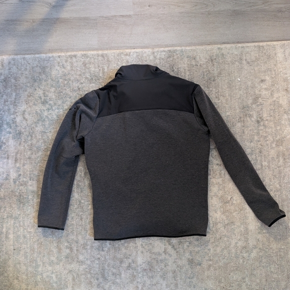 Hill City Men Half Zip Charcoal Pullover With Hood - Picture 7 of 11